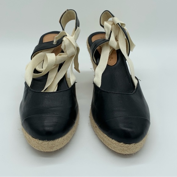 Black Espadrille Wedges - Picture 3 of 6